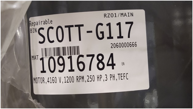 250HP, 1200RPM, 4160V, Westinghouse, 5009P30, TEFC Electric Motor