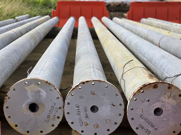 Spun Concrete Two Section Poles, 45/50/65ft, 522 count, Valmont Inc