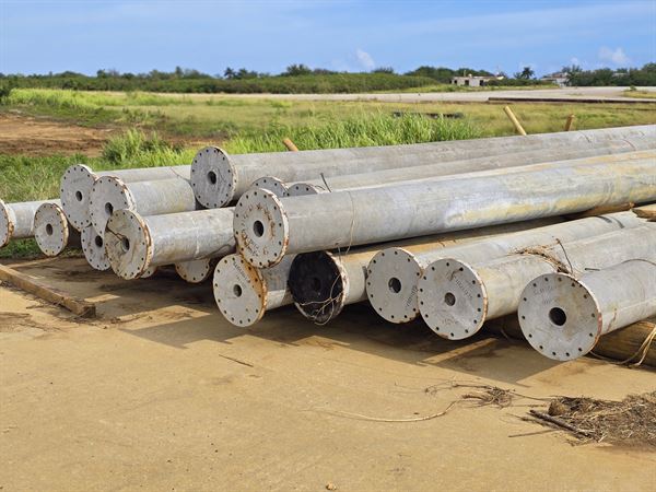 Spun Concrete Two Section Poles, 45/50/65ft, 522 count, Valmont Inc