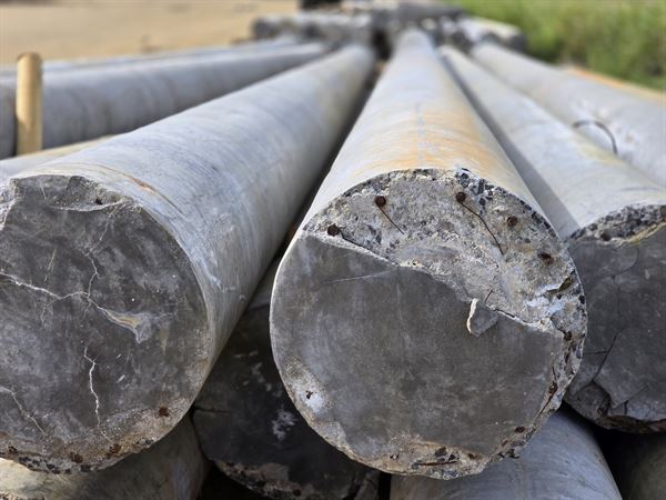 Spun Concrete Two Section Poles, 45/50/65ft, 522 count, Valmont Inc