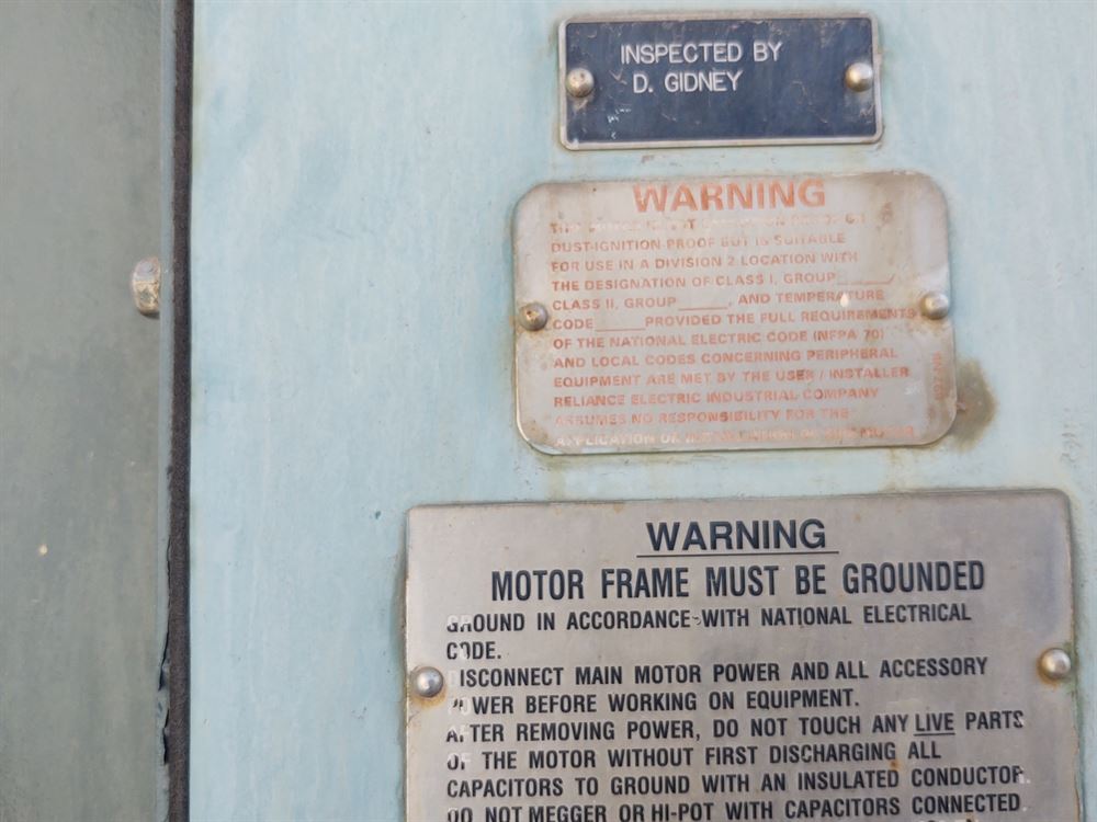 1250HP , 3576 RPM, 2300 Volts, Reliance Electric Motor