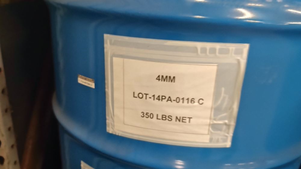 Activated Alumina 4mm in steel barrels, 3150 lbs