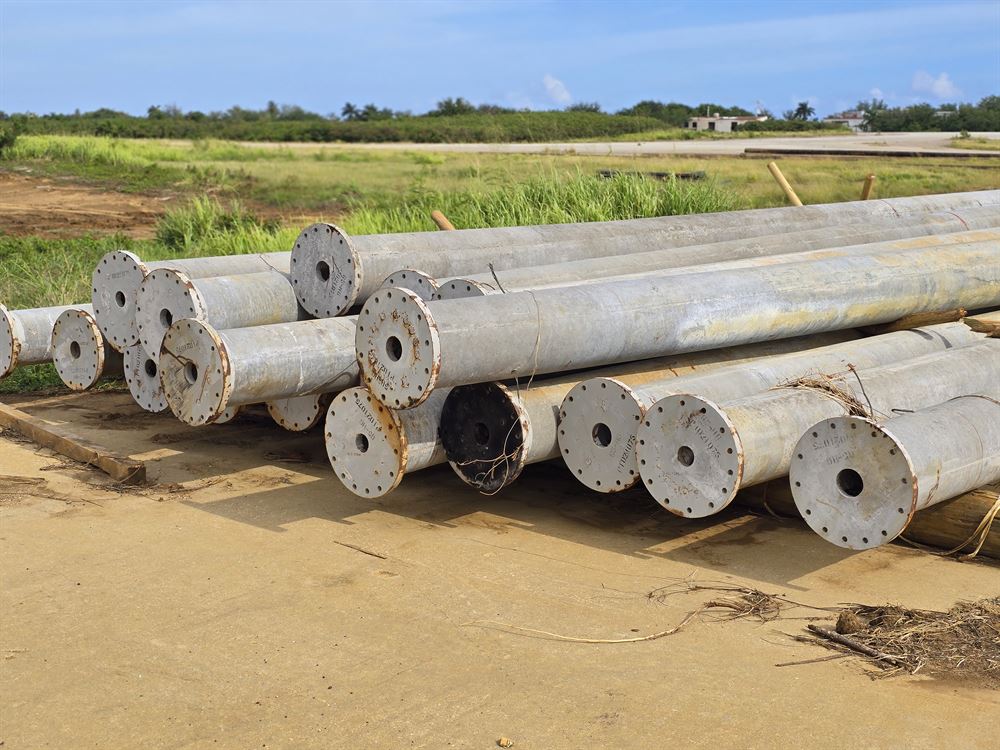 Spun Concrete Two Section Poles, 45/50/65ft, 522 count, Valmont Inc