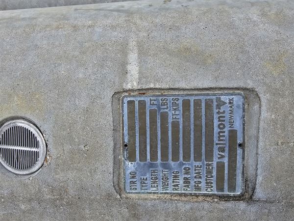 Spun Concrete Poles, Single Section 65 Ft & 50ft H6 Class - Valmont Inc