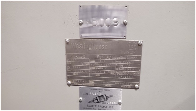 500HP, 3553HP, 4160V, West, 5011H, HSW2 Electric Motor