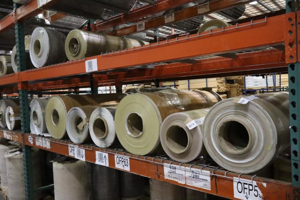 Wood Grain Vinyl Finished Rolls - 39.5" Wide - Approx 100 Tons