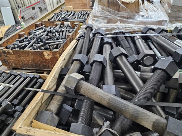 Assorted lot of Large Stud, Bolts, Nuts - Approx 15 Tons