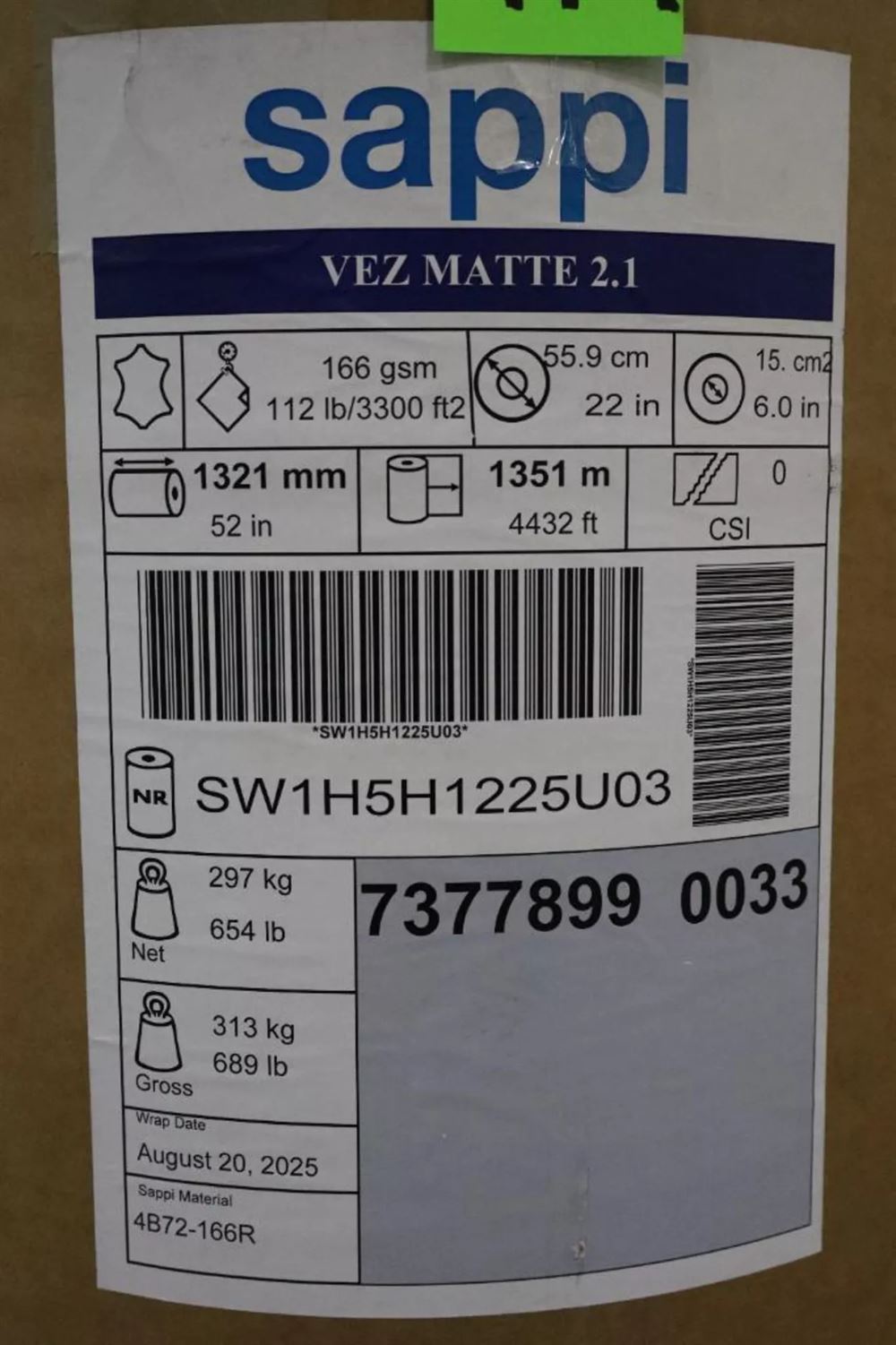 Raw Material for Laminate -  Approx 26 Tons