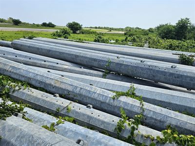 Galvanized Utility Pole (70ft 2 Section) - 1837 count - CHM Utility