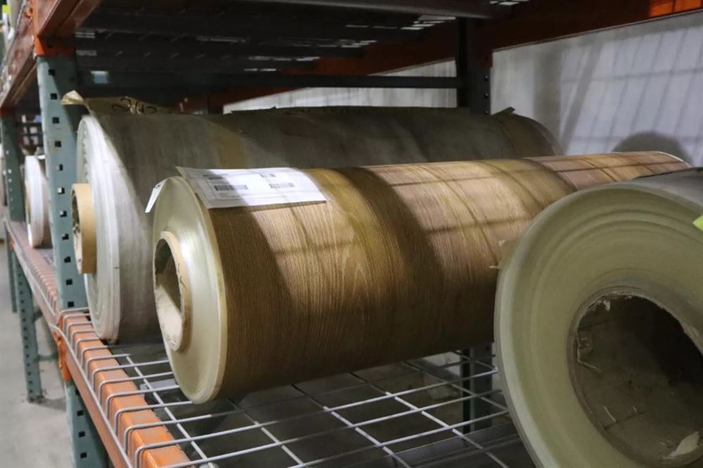 Wood Grain Vinyl Finished Rolls - 39.5" Wide - Approx 100 Tons