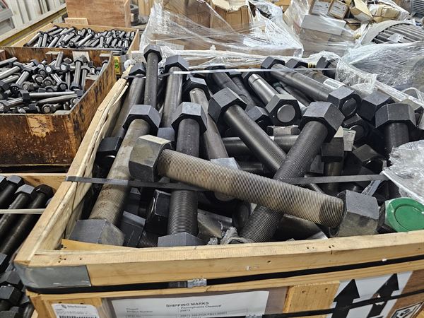 Assorted lot of Large Stud, Bolts, Nuts - Approx 15 Tons