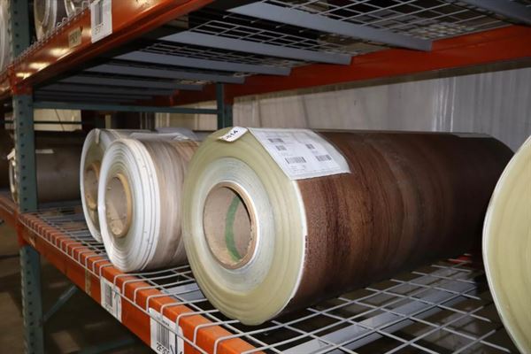 Wood Grain Vinyl Finished Rolls - 39.5" Wide - Approx 100 Tons